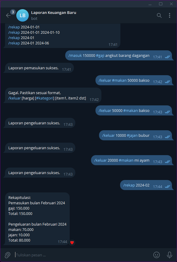 Laporan Keuangan (Bot Telegram)